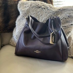 Merlot leather coach should bag